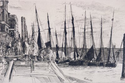 Boote neben Billingsgate, London, 1859 von James Abbott McNeill Whistler