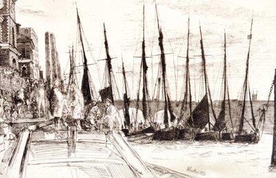 Boote neben Billingsgate, London von James Abbott McNeill Whistler