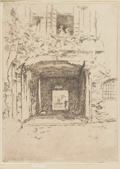 Türöffnung und Weinrebe, 1879-1880 von James Abbott McNeill Whistler