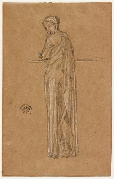 Drapierte stehende Figur, 1870-1873 von James Abbott McNeill Whistler