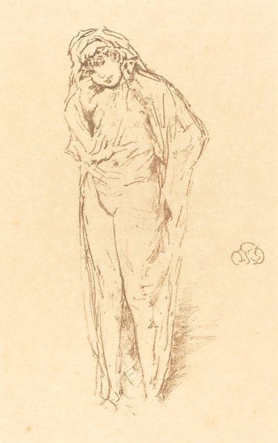 Gekleidete Figur, stehend, 1891 von James Abbott McNeill Whistler