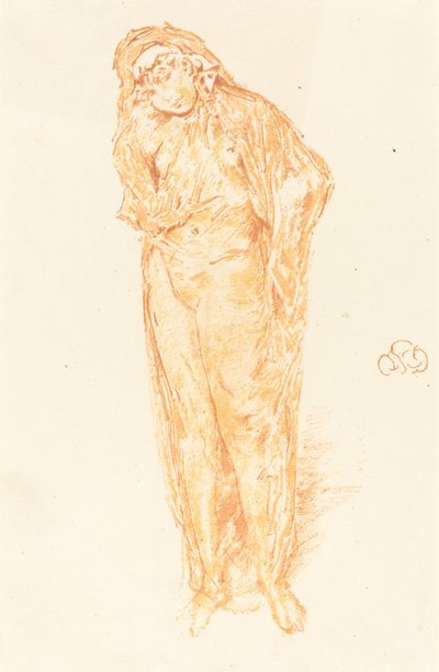 Verhüllte Figur, stehend, 1891 von James Abbott McNeill Whistler