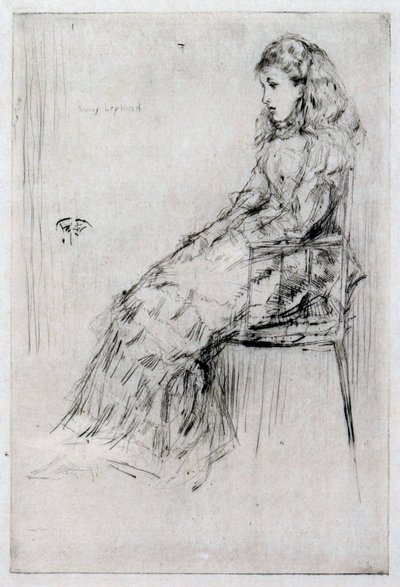 Fanny Leyland, um 1874 von James Abbott McNeill Whistler