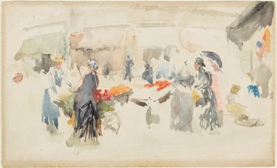 Blumenmarkt – Dieppe von James Abbott McNeill Whistler