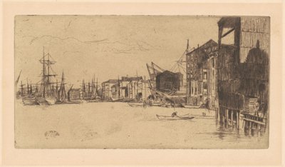 Freihandelspier, 1877 von James Abbott McNeill Whistler