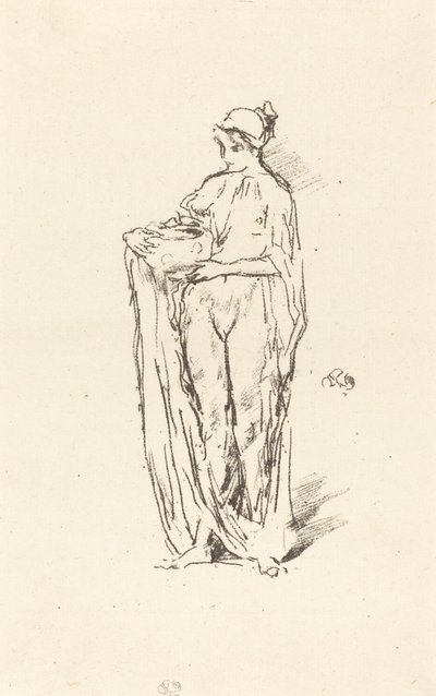 Mädchen mit Schüssel, 1895 von James Abbott McNeill Whistler