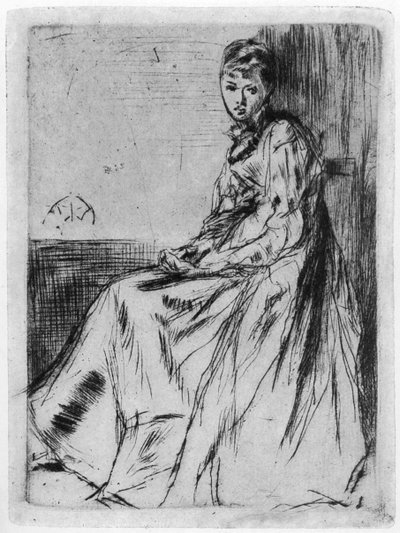Maude, sitzend, 19. Jahrhundert, 1904 von James Abbott McNeill Whistler