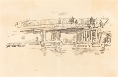 Alte Battersea-Brücke, 1879-1887 von James Abbott McNeill Whistler