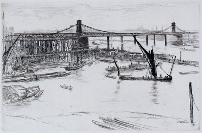 Alte Hungerford-Brücke von James Abbott McNeill Whistler