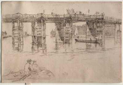 Alte Putney-Brücke, 1879 von James Abbott McNeill Whistler