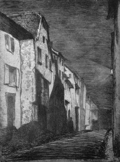 Straße in Saverne, 1858 von James Abbott McNeill Whistler