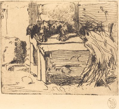 Der Hund auf der Hundehütte von James Abbott McNeill Whistler