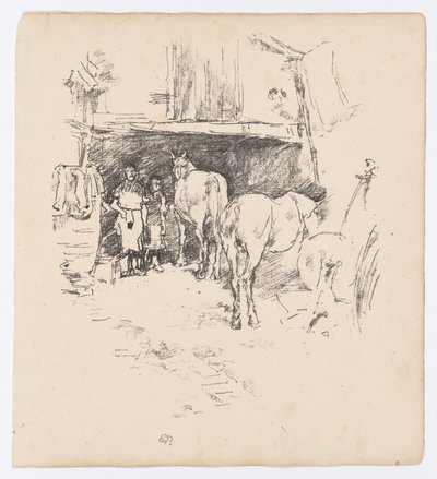 Der Hof des Schmieds von James Abbott McNeill Whistler