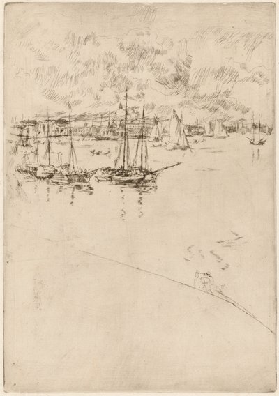 Das Dampfschiff, Venedig, 1879-1880 von James Abbott McNeill Whistler