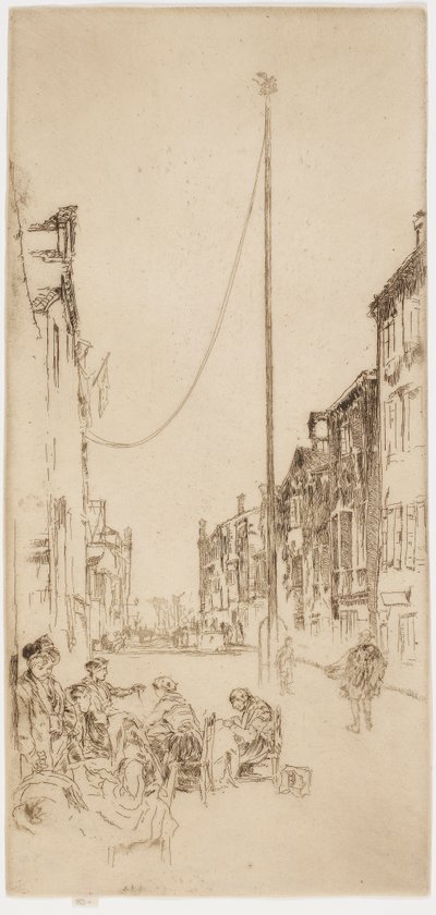 Der venezianische Mast, 1879-1880 von James Abbott McNeill Whistler