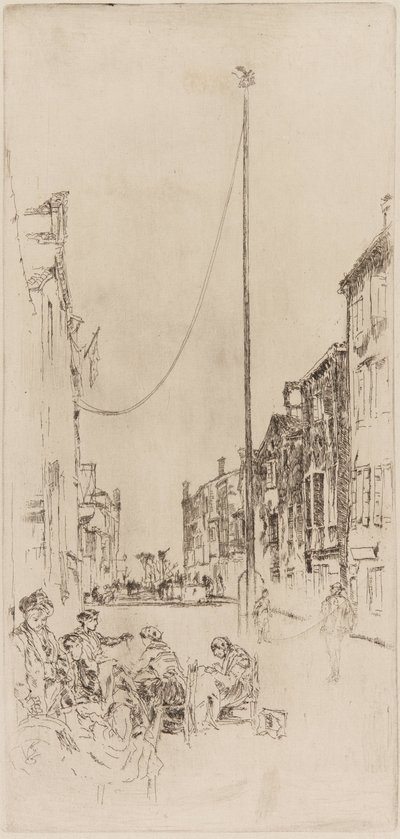 Der venezianische Mast, 1879-1880 von James Abbott McNeill Whistler