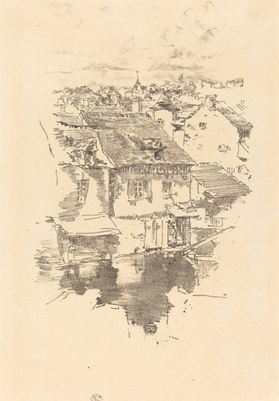 Vitré: Der Kanal, 1893 von James Abbott McNeill Whistler