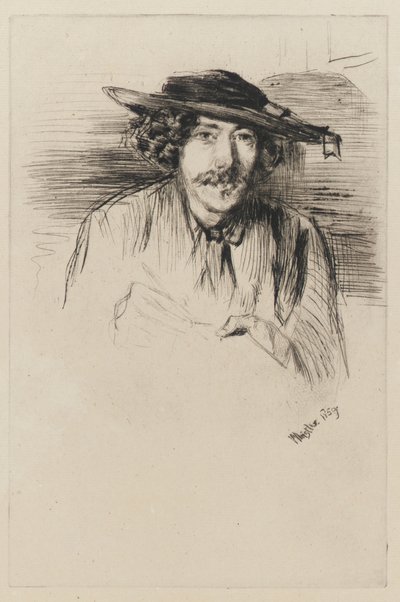 Whistler mit Hut, 1859 von James Abbott McNeill Whistler