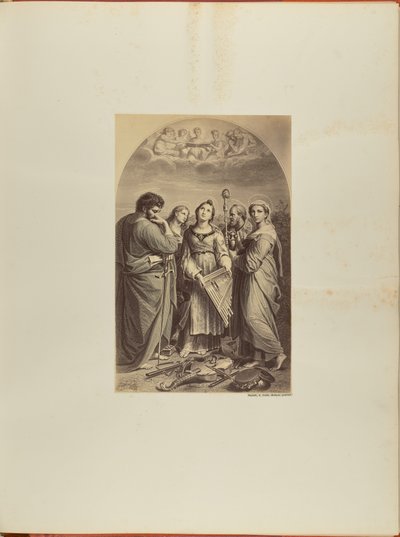 Raphaël, Heilige Cäcilia. Bologna. Gravur von James Anderson