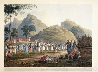 Versammlung der Ghoorkas, 1820 von James Baillie Fraser