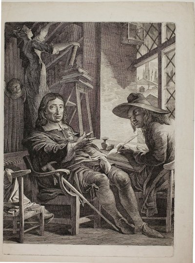 Milton diktiert Ellwood dem Quäker von James Barry