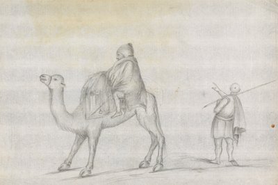 Reisender und ein Mann auf einem Kamel von James Bruce