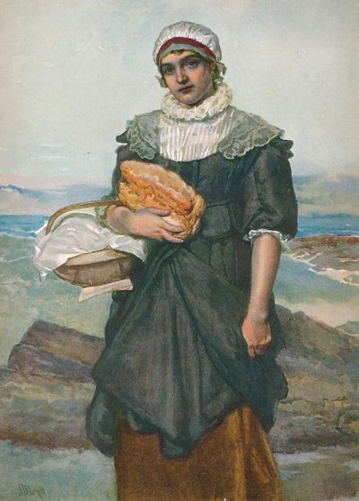 Ein französisches Fischermädchen, ca. 1890, 1906 von James Dromgole Linton