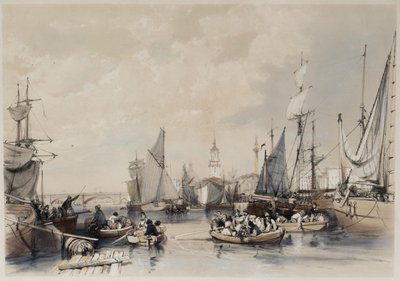 Der Hafen von London, 1834 von James Duffield Harding