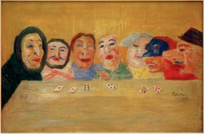 Kartenspielende Masken von James Sidney Ensor