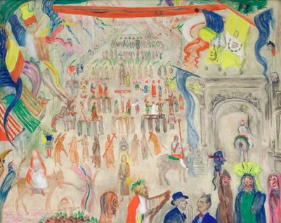 Die Prozession der Büßer, Veurne von James Ensor