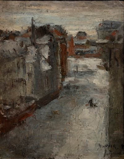 Die Van Iseghemlane im Schnee von James Ensor