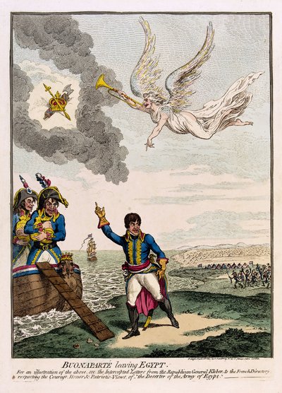 Napoleon Bonaparte (1769-1821) verlässt Ägypten von James Gillray
