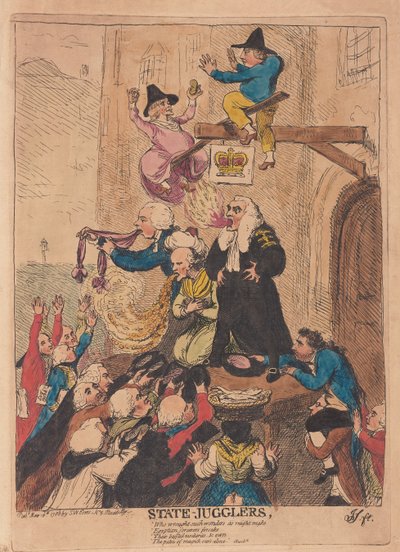 Staatsjongleure, veröffentlicht 1788 von James Gillray