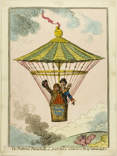 Der Nationale Fallschirm von James Gillray