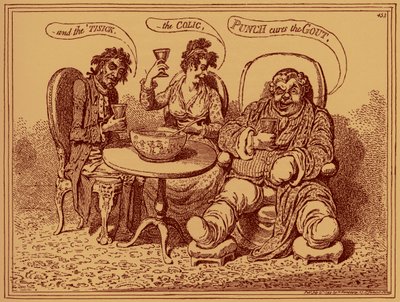 Die Verwüstungen des starken Getränks - Karikatur von James Gillray