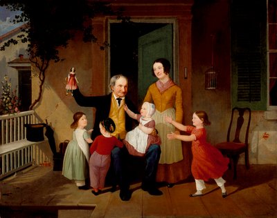Ein Besuch vom Großvater, ca. 1850 von James Goodwin Clonney