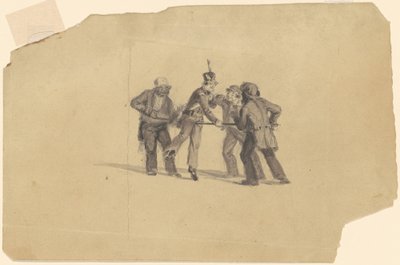Studie für "Miliztraining" [recto] von James Goodwyn Clonney