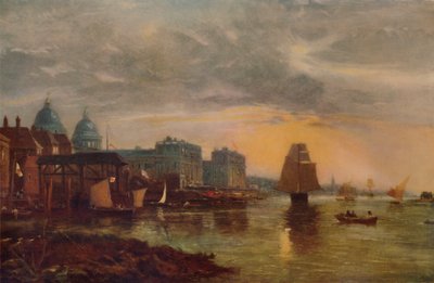 Greenwich Hospital vom Fluss aus, 1854 von James Holland