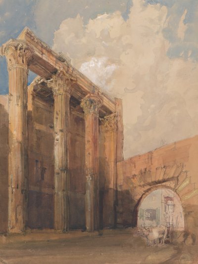 Tempel des Mars Ultor, Rom, 1840-45 von James Holland