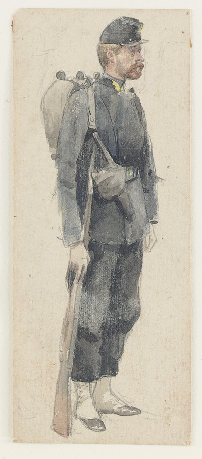 Ein Soldat mit einem Gewehr von James Jacques Joseph Tissot