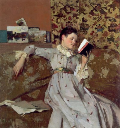 Caterina liest ein Buch, ca. 1888 von James Kerr Lawson