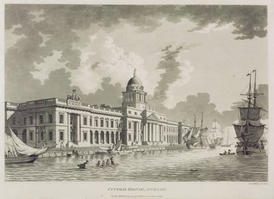 Das Zollhaus, Dublin, 1792 von James Malton