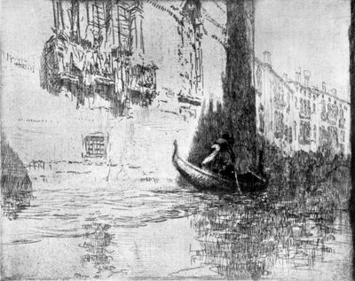 Die vorbeifahrende Gondel, 1926 von James McBey