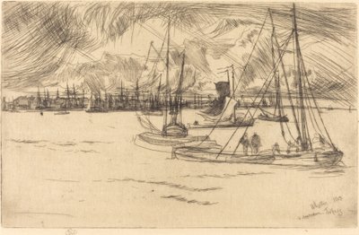 Amsterdam vom Tolhuis von James Abbott McNeill Whistler