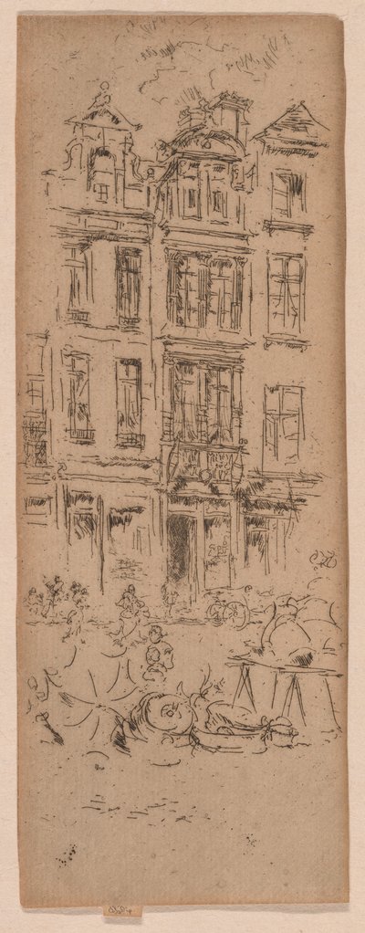 Blumenmarkt, Brüssel von James Abbott McNeill Whistler