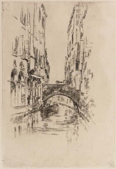 Gondel unter einer Brücke von James Abbott McNeill Whistler