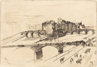 Île de la Cité, Paris von James Abbott McNeill Whistler