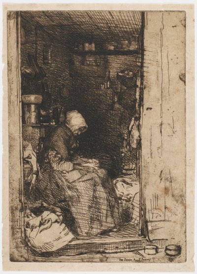 Die Alte mit den Lumpen von James Abbott McNeill Whistler