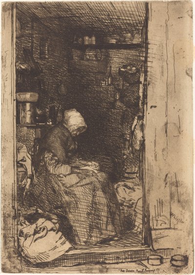 Die Alte mit den Lumpen von James Abbott McNeill Whistler