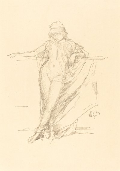 Kleine drapierte Figur, lehnend von James Abbott McNeill Whistler